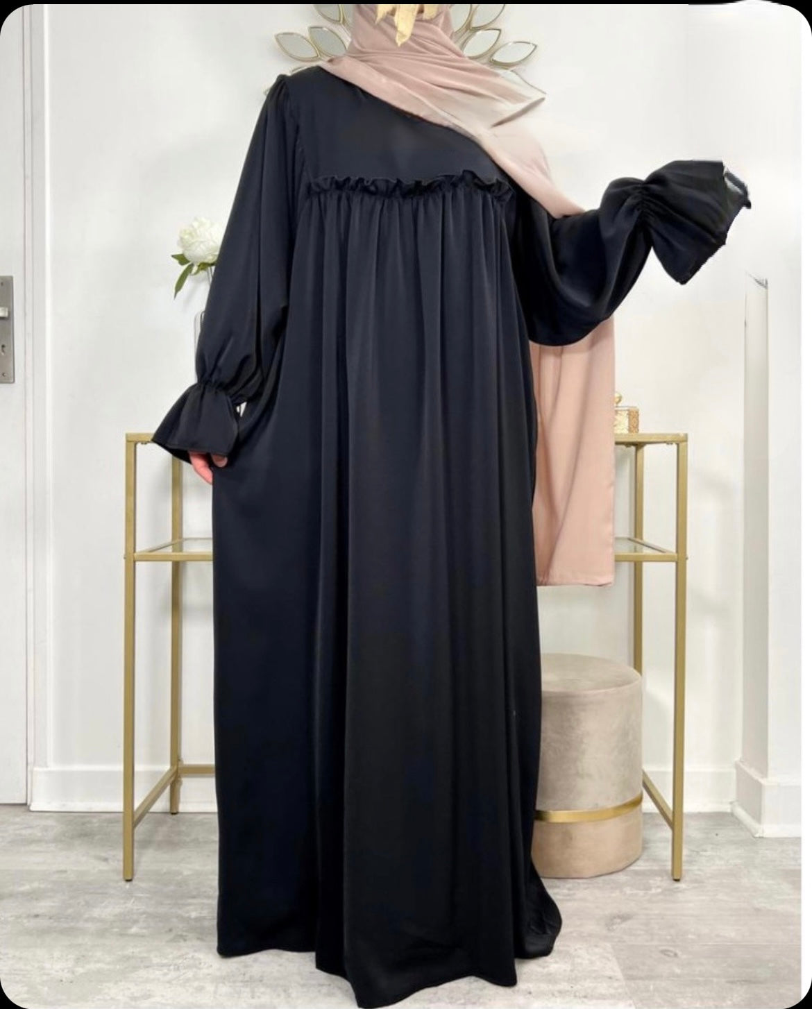 Abaya manches tulipes