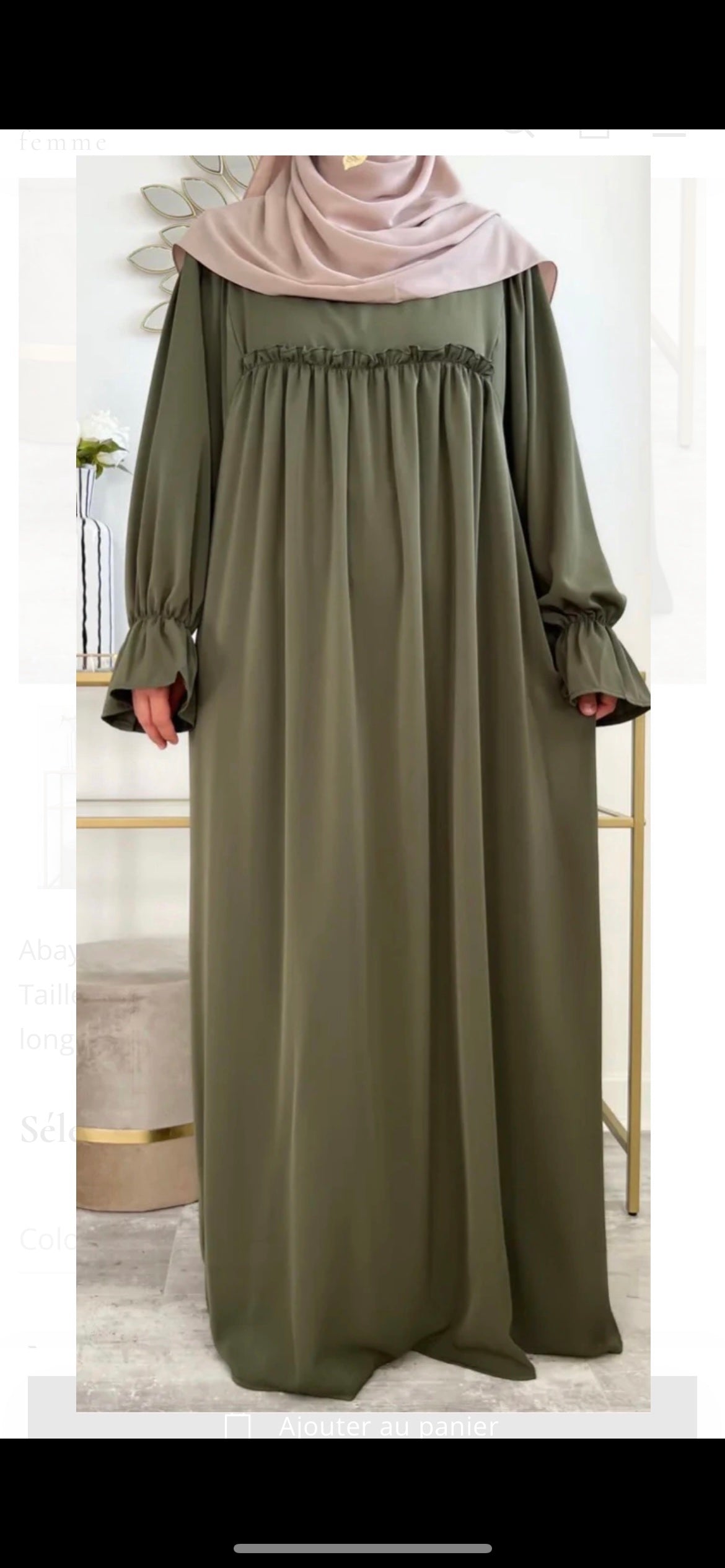 Abaya manches tulipes